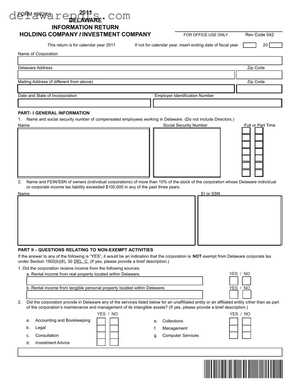 Free Delaware 1902 B PDF Template