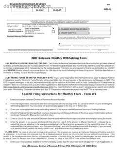 Free Delaware W1 9301 PDF Template